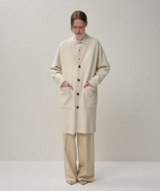 ATON MERINO COLLEGE KNIT | オーバーサイズカーディガン WARM WHITE