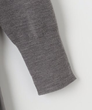 自由区 【カタログ掲載】ウールミラノ異素材 ワンピース グレー