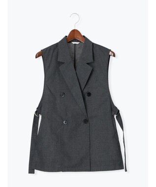 Te chichi サイドオープンライトジレ グレー