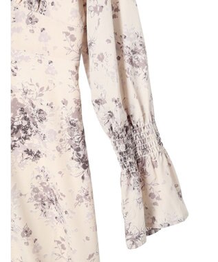 Maison de FLEUR フラワープリントワンピース Pink Beige