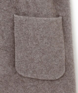 23区 【洗える】ラクーンブレンドダブルフェイス フーディー ニットカーディガン ブラウン系