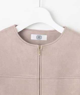J.PRESS LADIES L スウェードダンボール ブルゾン グレージュ系