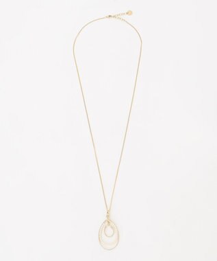 J.PRESS LADIES ドロップパール ネックレス ゴールド系