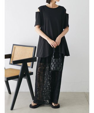 Green Parks ショルダーカットチュニック Black