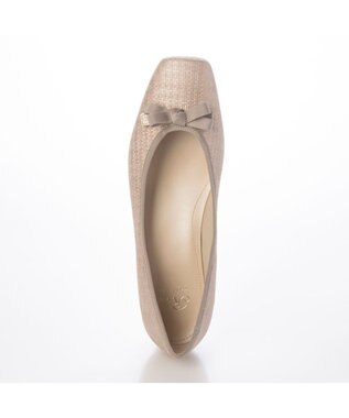 Riz raffinee <Riz raffinee>スクエアトゥリボンパンプス ベージュメタリック