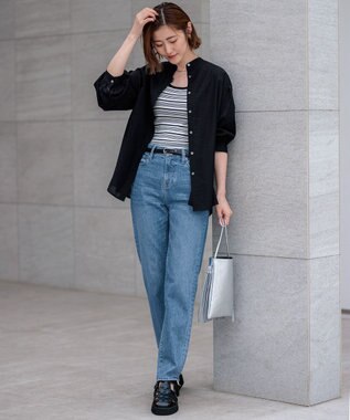 23区 ロングメッシュ ベルト ブラック系