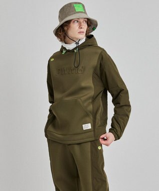 PW CIRCULUS 【MEN】中綿コンビデタッチャブルフーディ カーキ系