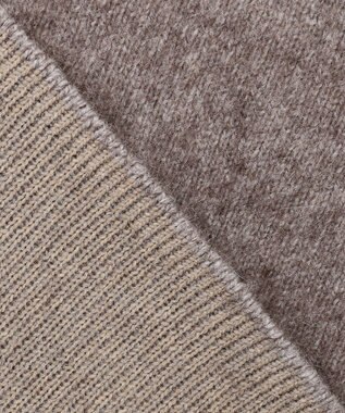 23区 【洗える】ラクーンブレンドダブルフェイス フーディー ニットカーディガン ブラウン系