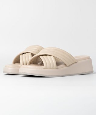 BONTRE 【BONTRE/ボントレ】パフィーステッチクロスサンダル/40351-US アイボリー