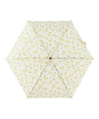 MOONBAT urawaza smil(ウラワザ スリム) 3秒でたためる傘 折りたたみ傘 ミモザガーデン 大きめ55cm UV オフホワイト