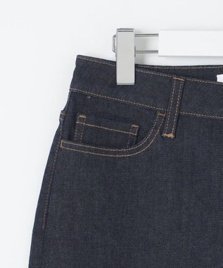 自由区 【洗える】365DENIMワイドストレート パンツ ネイビー系