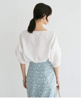 YECCA VECCA ハシゴレースタックスリーブブラウス Off White