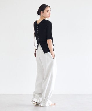 earth music&ecology 前後2WAYポロニット Black