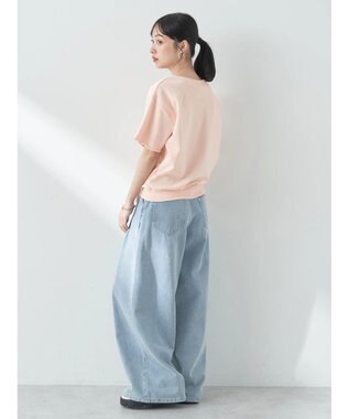 earth music&ecology デザインネックウラケプルオーバー Pink Orange