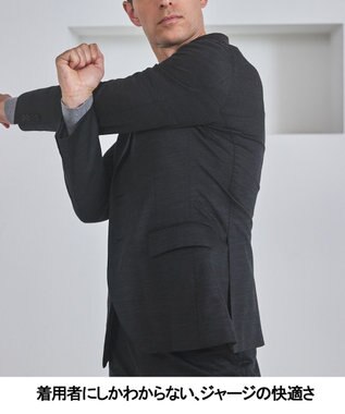 GOTAIRIKU セットアップ対応【洗える/ストレッチ/シワになりにくい】ウォッシャブルジャージー セットアップジャケット_無地（25年モデル） グレー系