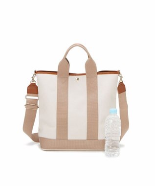 TOPKAPI 【Breath TOPKAPI】スコッチグレイン ネオレザー 縦型 A4 トート バッグ ショルダー付き L ペールベージュ