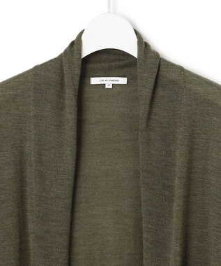 23区 サステナブルウール ショールカラー カーディガン カーキ