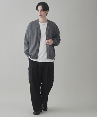 WEGO クリアライトリバーシブルカーディガン グレー