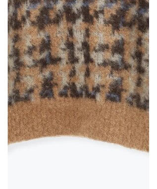 Te chichi チェックジャガードニットプルオーバー ベージュ