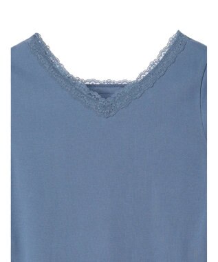 earth music&ecology 前後２ＷＡＹ襟レースプルオーバー Blue