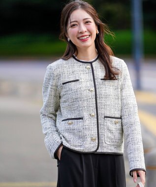 ANY SIS ネップツイード ジャケット