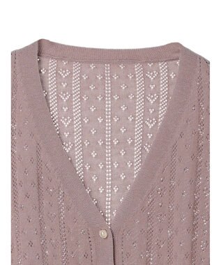earth music&ecology キラキラボタンハートカーディガン Pink