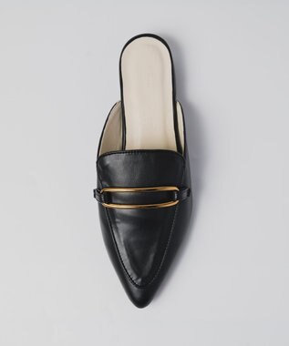 BONTRE 【PRECIEUX JOUET/プレシュウジュエ】メタルパーツポインテッドトゥミュール ブラック