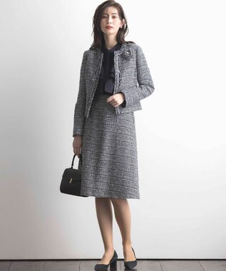 組曲 ツイードパールコサージュ ネイビー系1