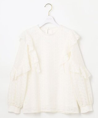 ANY SIS S 【洗える】ラッフルレース トップス オフ