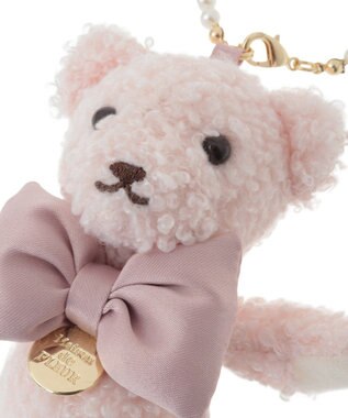 Maison de FLEUR 【限定カラーあり】リボンベアチャーム Pink