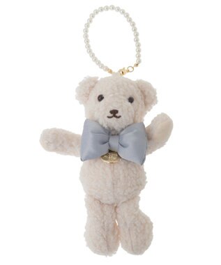 Maison de FLEUR 【限定カラーあり】リボンベアチャーム Ivory