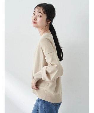 earth music&ecology ＶネックＺＩＰカーディガン Beige