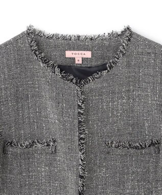 TOCCA 【消臭・洗える】SPARKLY THINGS ツイードジャケット ブラック×オフ系5