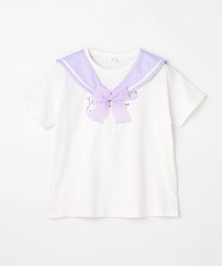 ANY KIDS 【綿100%/接触冷感】ひんやり 2WAY セーラーTシャツ オフホワイト