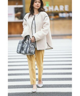 ANY SIS S 【大人百花掲載 ヨンアさん着用】シリーズ累計7万本突破！サーモ2WAYストレッチ テーパードパンツ 【WEB限定】イエロー