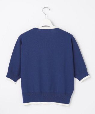 自由区 【洗える/マルチWAY】コットンアセテートニットセットアップ ダルブルー系1