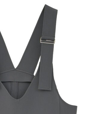 AMERICAN HOLIC イージーケアWクロスIラインワンピース Charcoal Gray