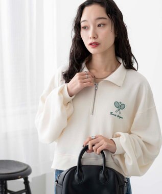 WEGO ハーフジップショートスウェット 柄2