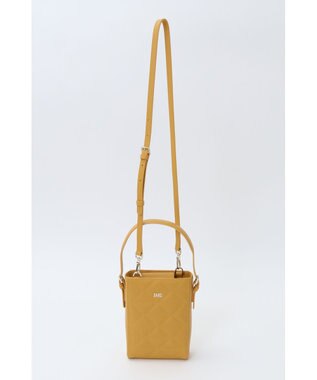 DAKS CARAエンボスレザースクエアハンドバッグ オレンジ