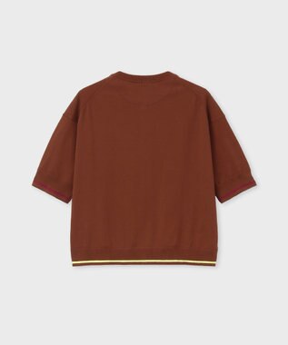 Paul Smith ベーシック クルーネック 半袖カーディガン ブラウン