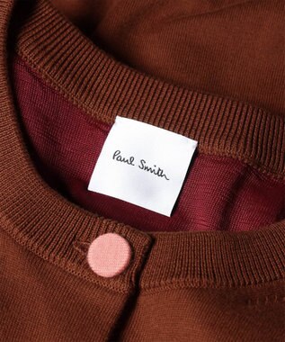 Paul Smith ベーシック クルーネック 半袖カーディガン ブラウン