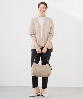 J.PRESS LADIES L ストライプジャージー ドルマンスリーブ カットソー ブラウン系1