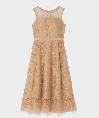 GRACE CONTINENTAL リバーレースドレス ベージュ
