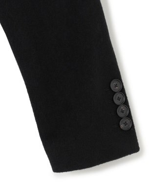 JOSEPH HOMME 【WEB限定】グロッシーウール　ダブルブレストチェスターコート ブラック系