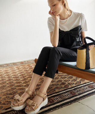 TOCCA RIBBON KNOT SPORTS SANDALS サンダル ベージュ系