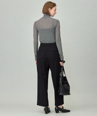 ICB 【洗える】 パウダリーチュール ハイネックトップス プリント柄系