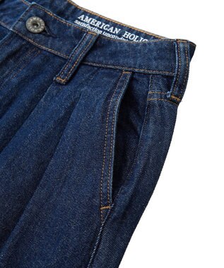 AMERICAN HOLIC ウエストタックデニムパンツ One Wash
