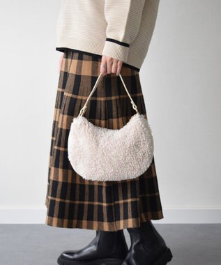 INTER-CHAUSSURES 【ANDREA CARDONE ITALI】レザーハンドルボアホーボーバッグ