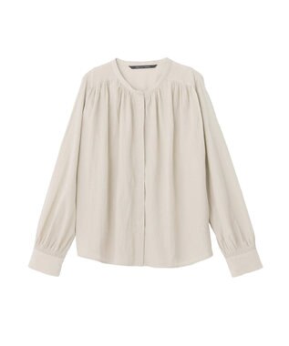 YECCA VECCA ギャザーブラウス Gray Beige