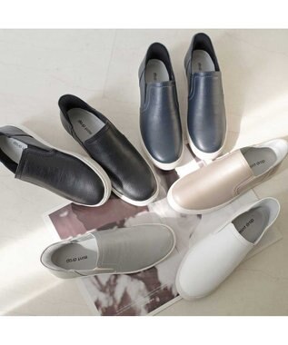 Pointer 本革スライドオンスリッポン ブラック